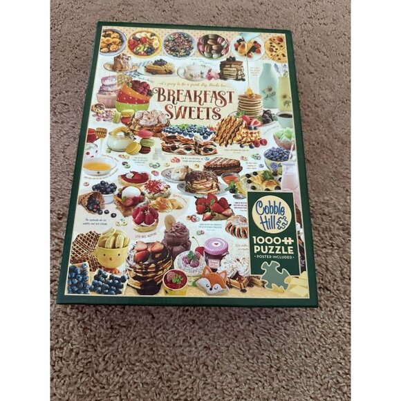 Cobble Hill | Breakfast Sweets 1000 Piece Jigsaw Puzzle with Poster - Picture 3 of 6